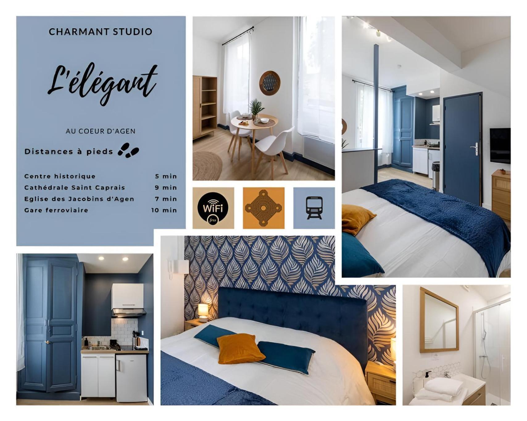L'Elegant, Charmant Studio Hyper Centre Gare 800M Agen Ngoại thất bức ảnh